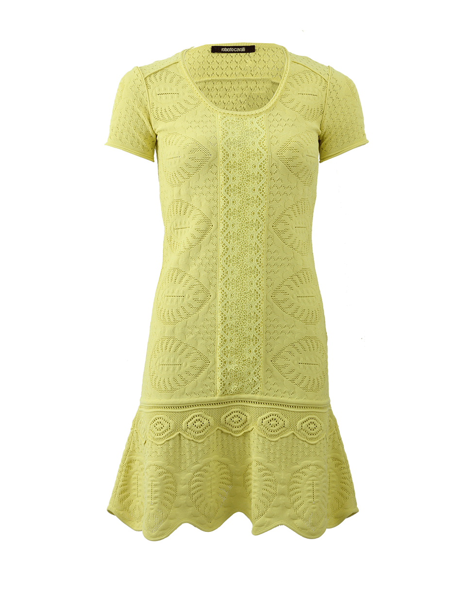 ROBERTO CAVALLI-Fit And Flare Knit Dress-