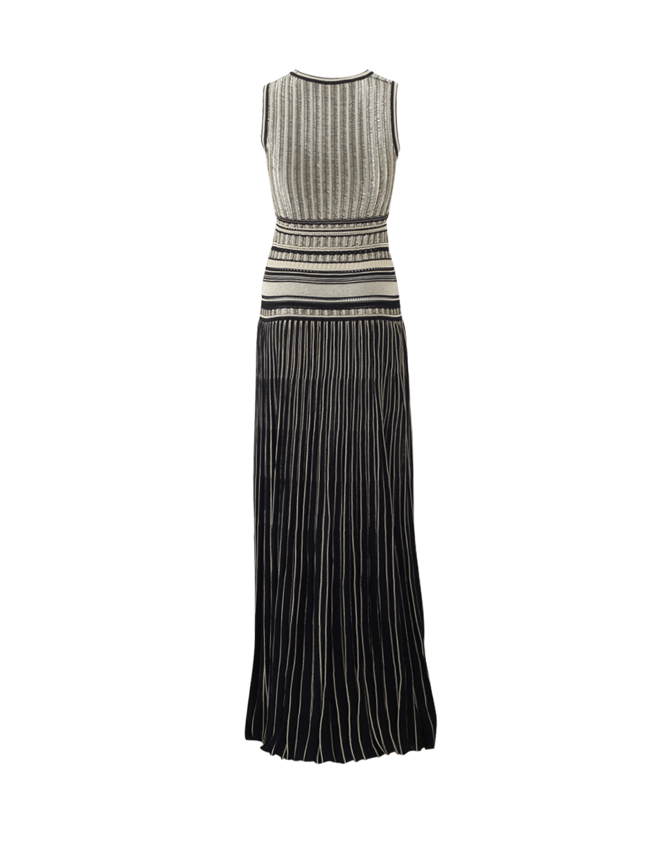 ROBERTO CAVALLI-Lurex Knit Gown-