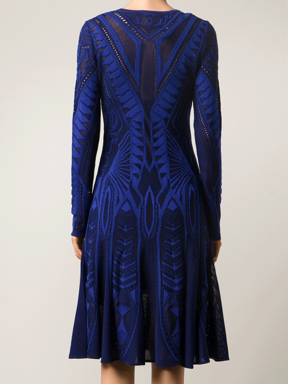 ROBERTO CAVALLI-Printed Fit And Flare Dress-