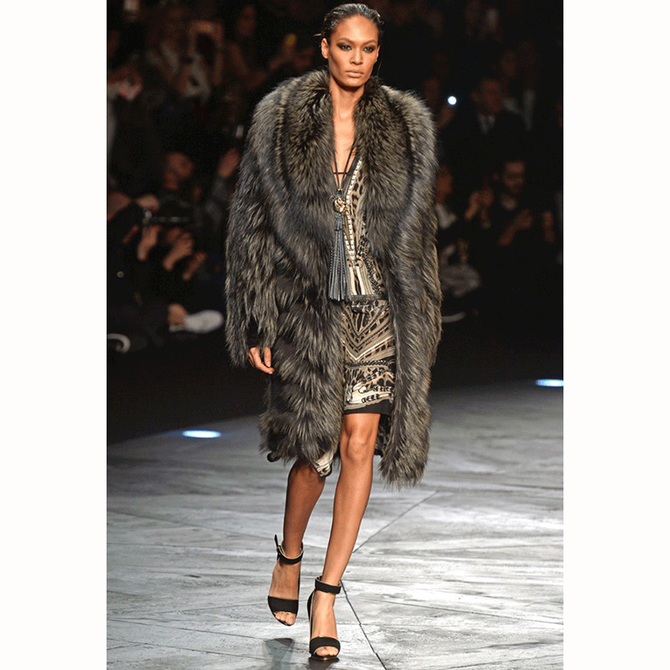 ROBERTO CAVALLI-Printed Flowy Bottom Dress-