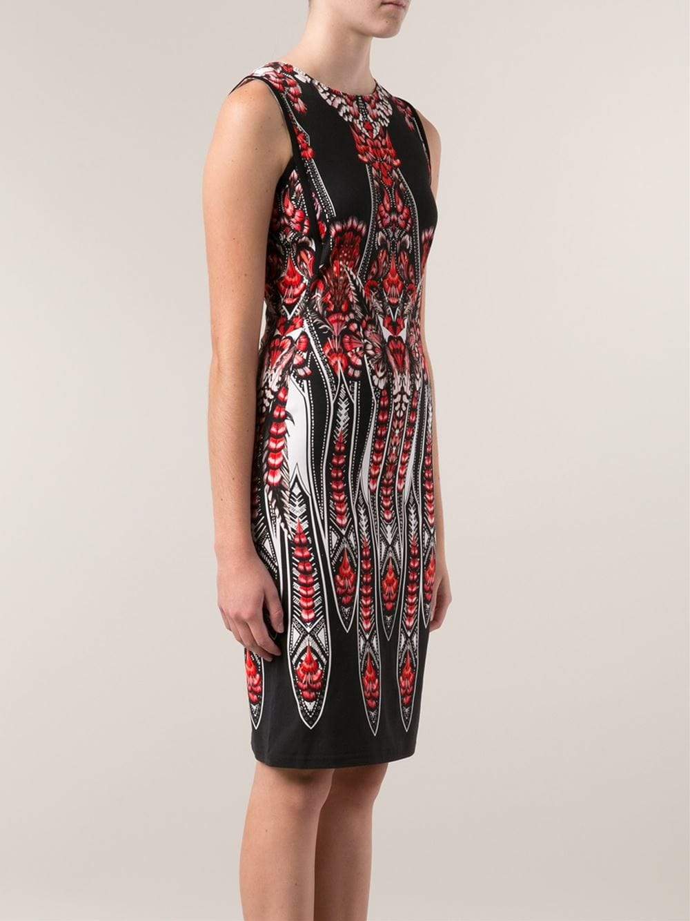 ROBERTO CAVALLI-Wide Crewneck Print Dress-