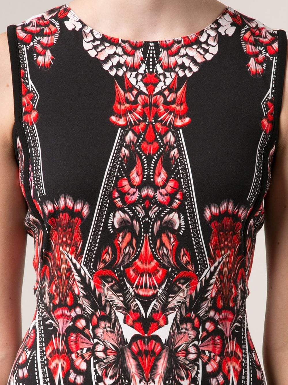 ROBERTO CAVALLI-Wide Crewneck Print Dress-