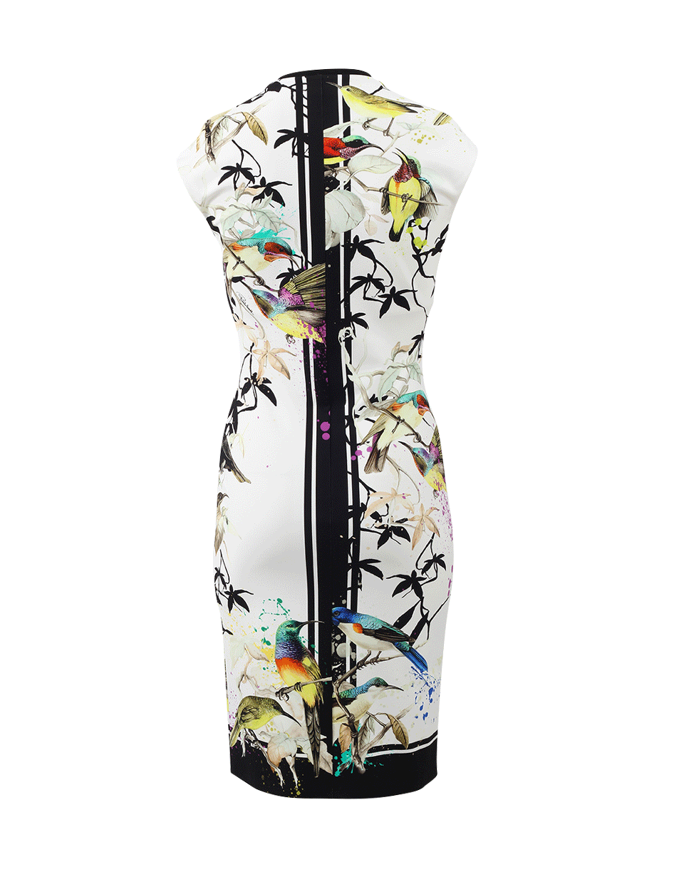 ROBERTO CAVALLI-Bird Print Slim Dress-