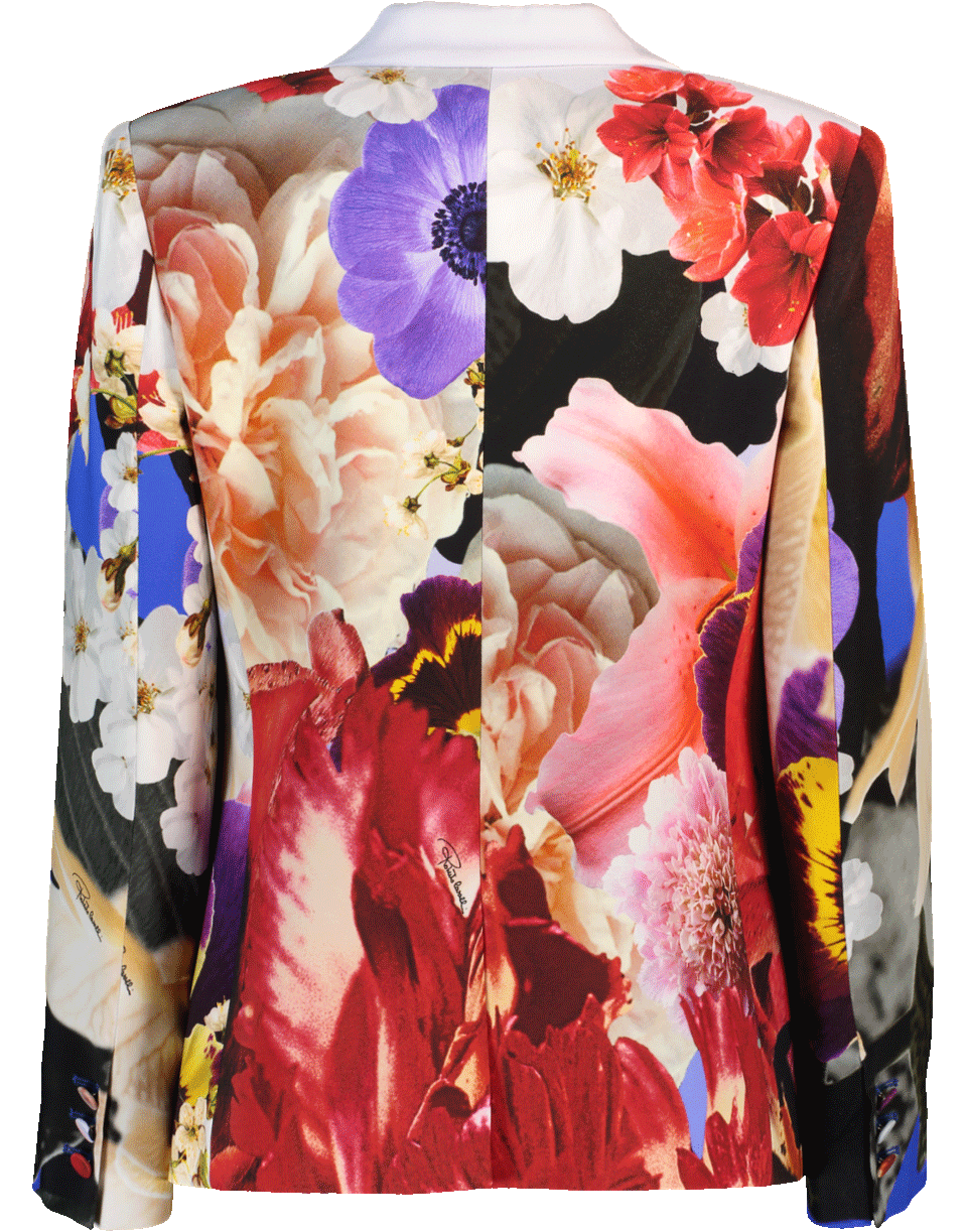 ROBERTO CAVALLI-Araki Print Blazer-BLUE