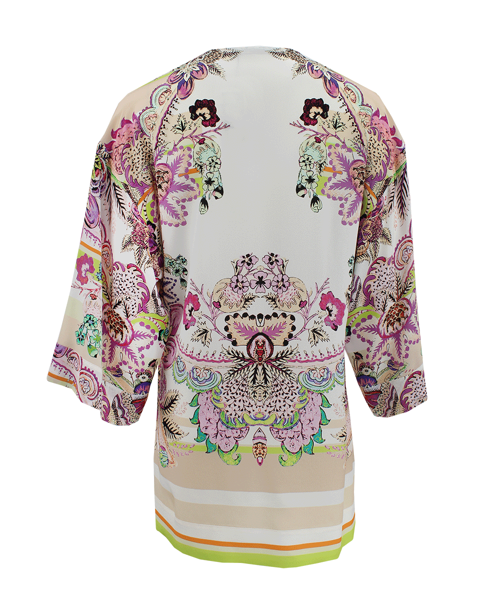 ROBERTO CAVALLI-Bell Sleeve Kaftan Top-