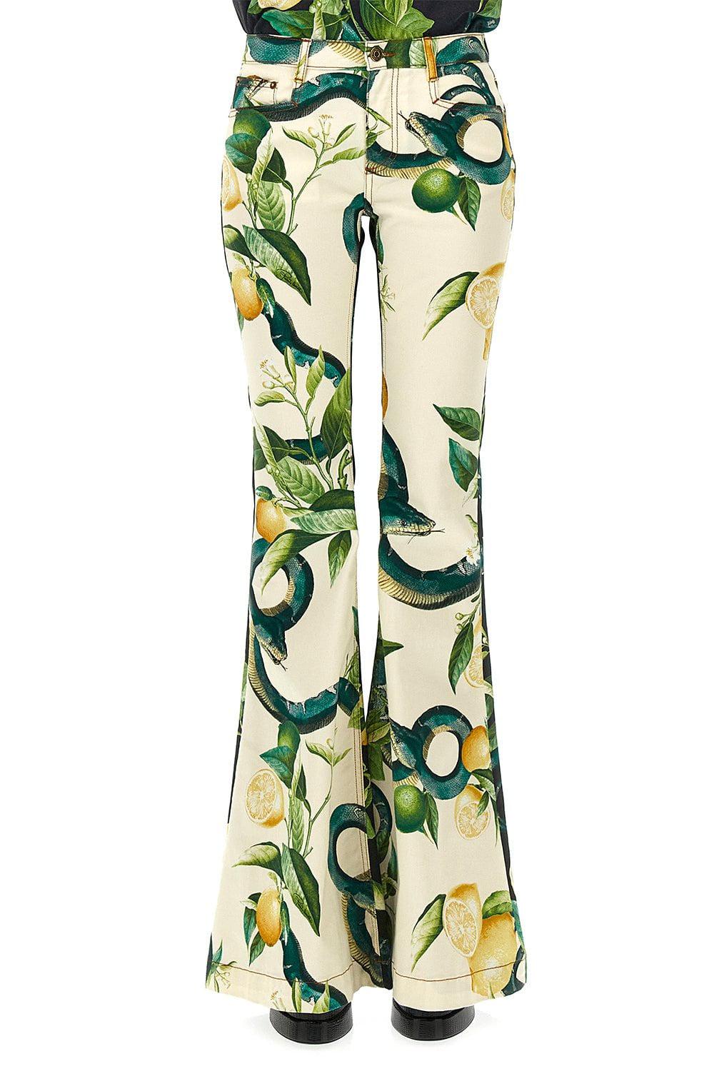 ROBERTO CAVALLI-Flare Denim Pant-