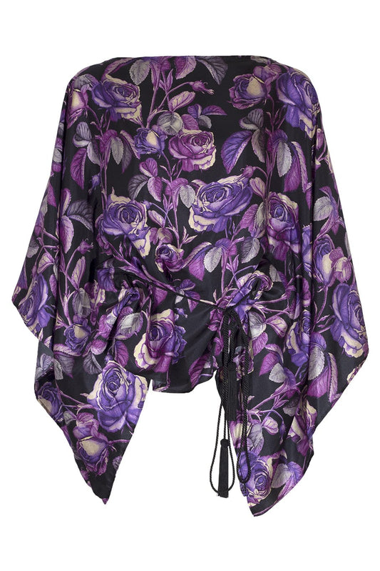 ROBERTO CAVALLI-Poncho Blouse with Belt-