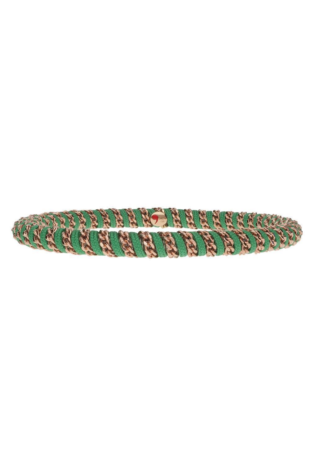 Classic Green Gio Stretch Bracelet - Rose Gold-ROSE GOLD-JEWELRYFINE JEWELBRACELET O-ROBERTO DEMEGLIO