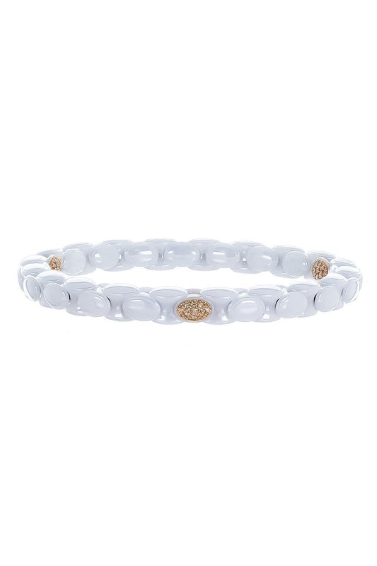 Three Diamond White Anaconda Bracelet-ROSE GOLD-JEWELRYFINE JEWELBRACELET O-ROBERTO DEMEGLIO