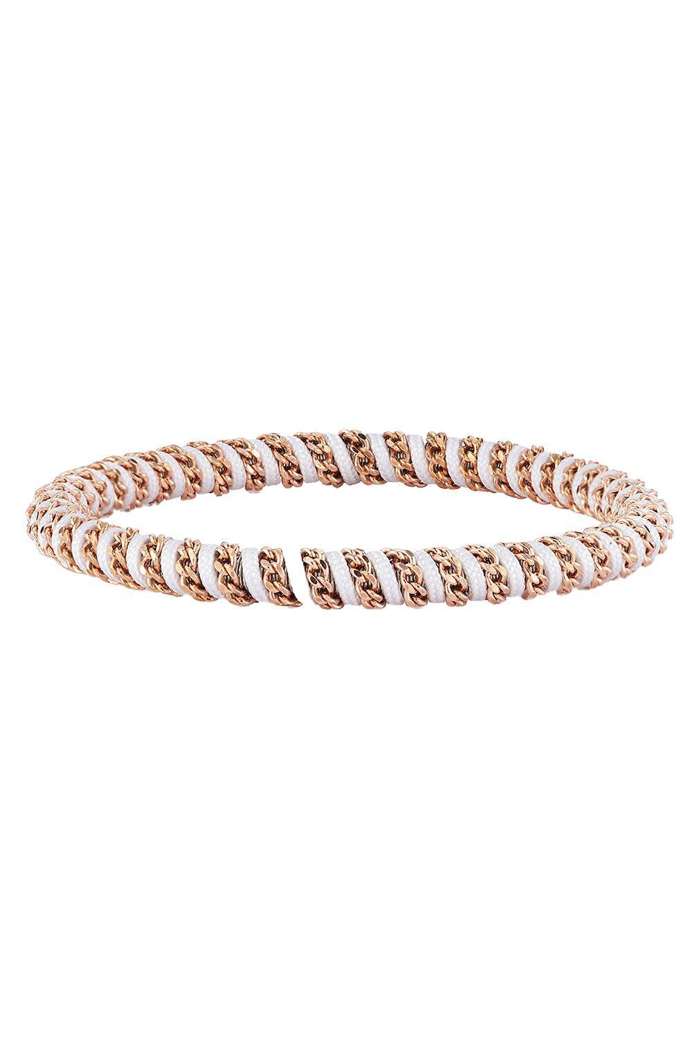 White Gio Stretch Bracelet - Rose Gold-ROSE GOLD-JEWELRYFINE JEWELBRACELET O-ROBERTO DEMEGLIO