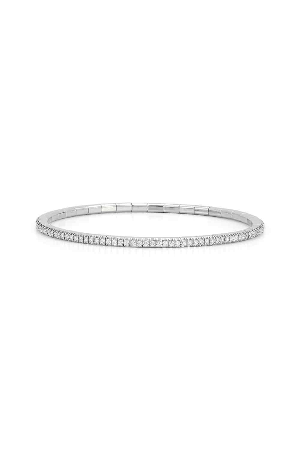 White Diamond Extensible Stretch Bracelet-WHITE GOLD-6-JEWELRYFINE JEWELBRACELET O-ROBERTO DEMEGLIO