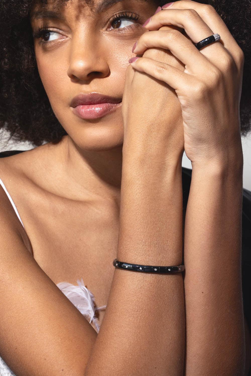 ROBERTO DEMEGLIO-Alternating Diamond Pura Bracelet-WHITE GOLD