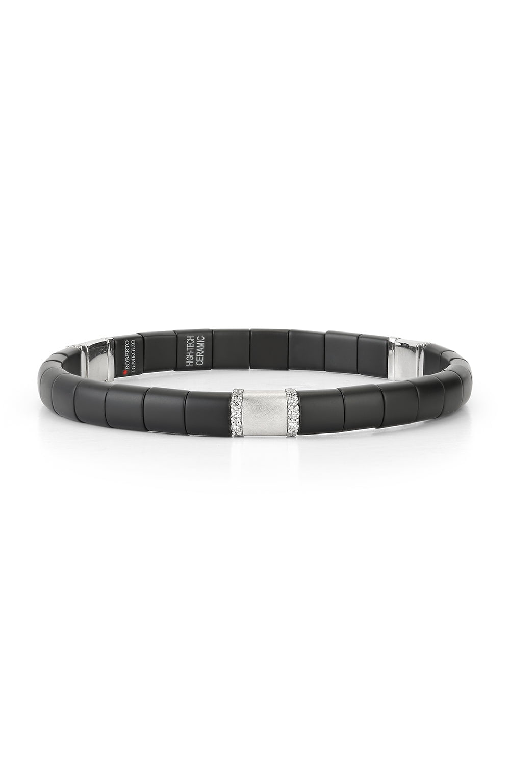 Black Matte Ceramic Link Bracelet