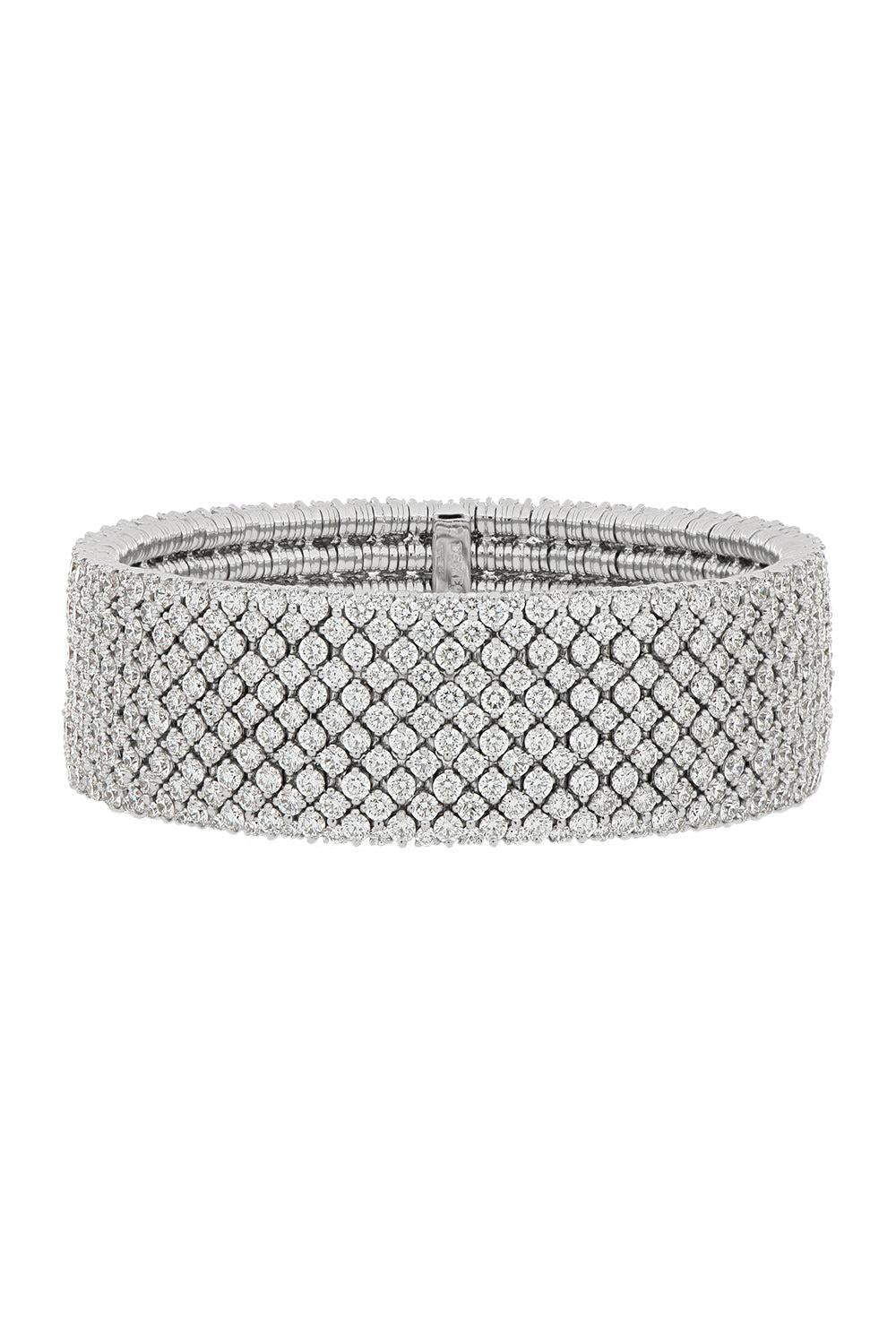 Diamond Cashmere Bracelet - White Gold-WHITE GOLD-JEWELRYFINE JEWELBRACELET O-ROBERTO DEMEGLIO