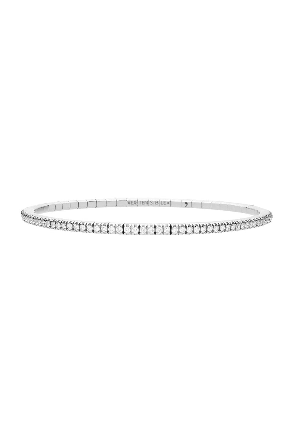 ROBERTO DEMEGLIO-Extensible Diamond Stretch Tennis Bracelet-WHITE GOLD
