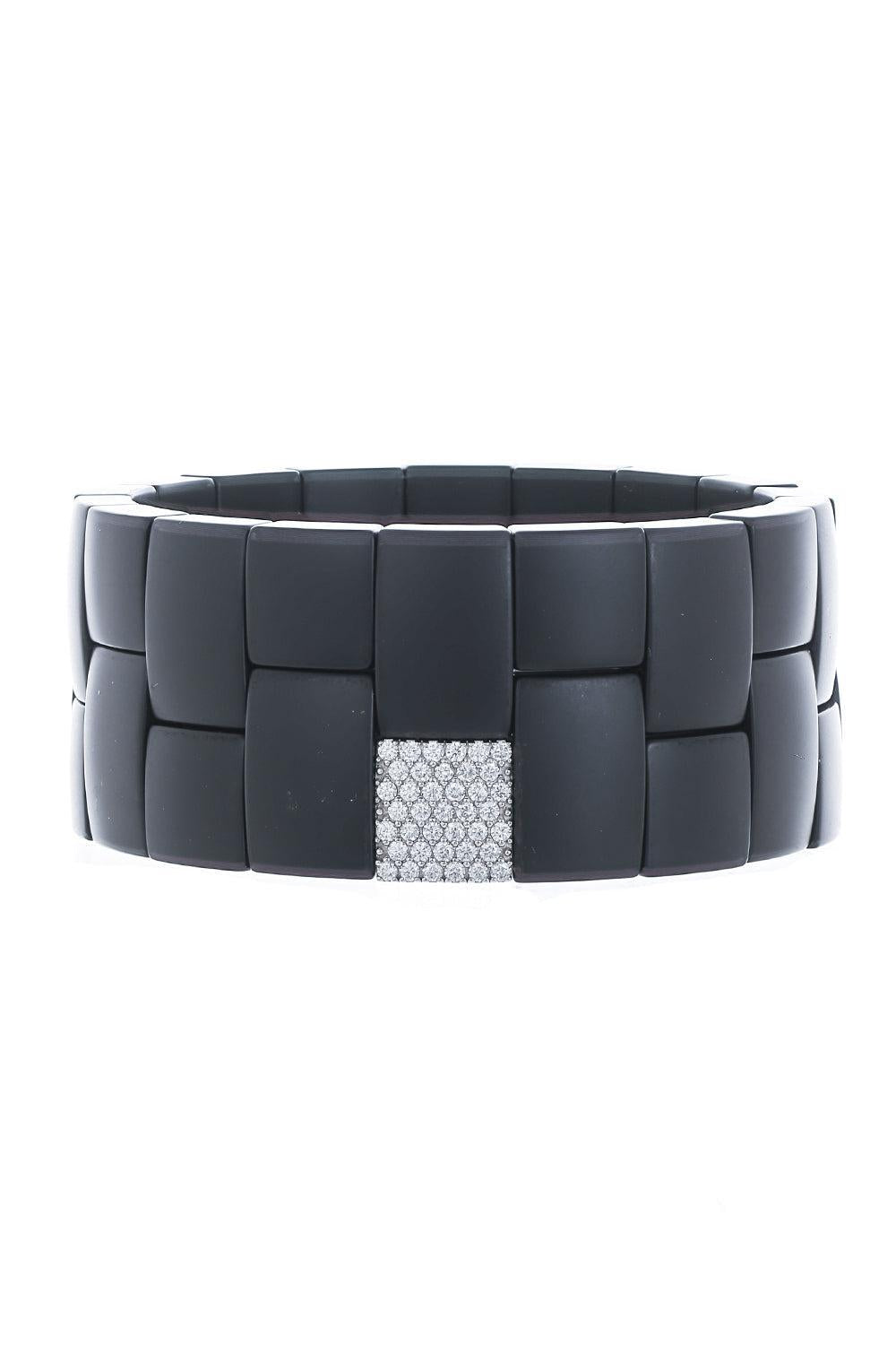 Mate Black Diamond Domino Ring-WHITE GOLD-JEWELRYFINE JEWELBRACELET O-ROBERTO DEMEGLIO