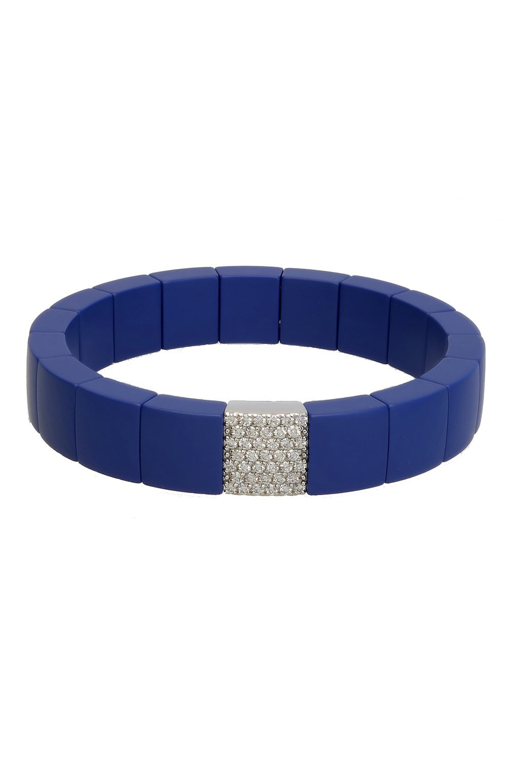 ROBERTO DEMEGLIO-Matte Blue Domino Bracelet-WHITE GOLD