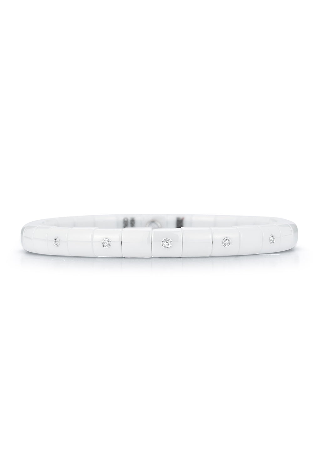 ROBERTO DEMEGLIO-White Ceramic Pura Bracelet-WHITE GOLD