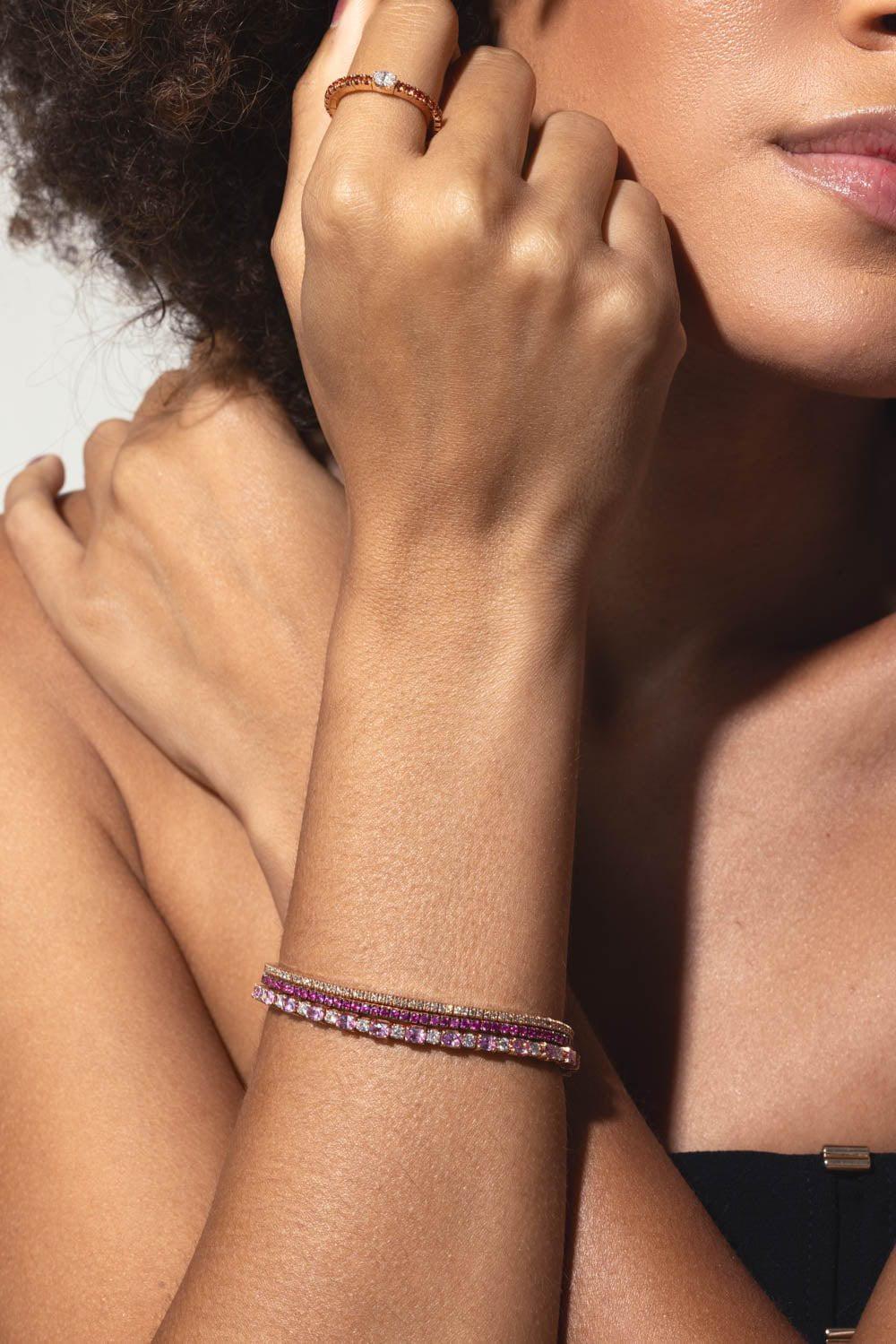 ROBERTO DEMEGLIO-Extensible Diamond Stretch Bracelet-YELLOW GOLD