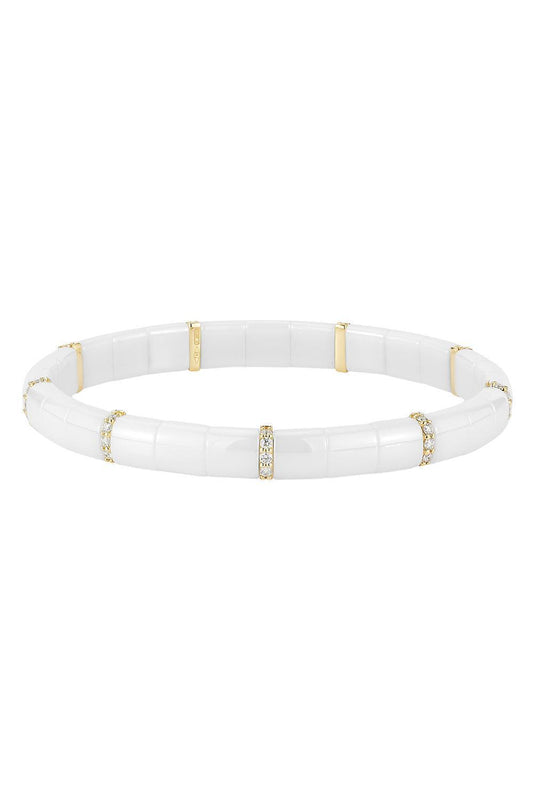 Nine Diamond Pura White Bracelet-YELLOW GOLD-JEWELRYFINE JEWELBRACELET O-ROBERTO DEMEGLIO