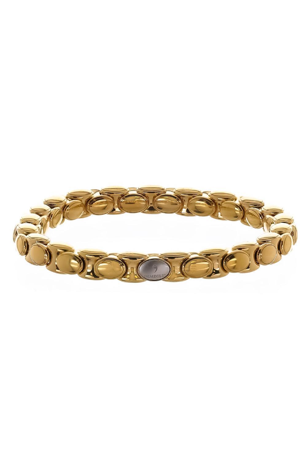One Station Plated Anaconda Stretch Bracelet-YELLOW GOLD-JEWELRYFINE JEWELBRACELET O-ROBERTO DEMEGLIO