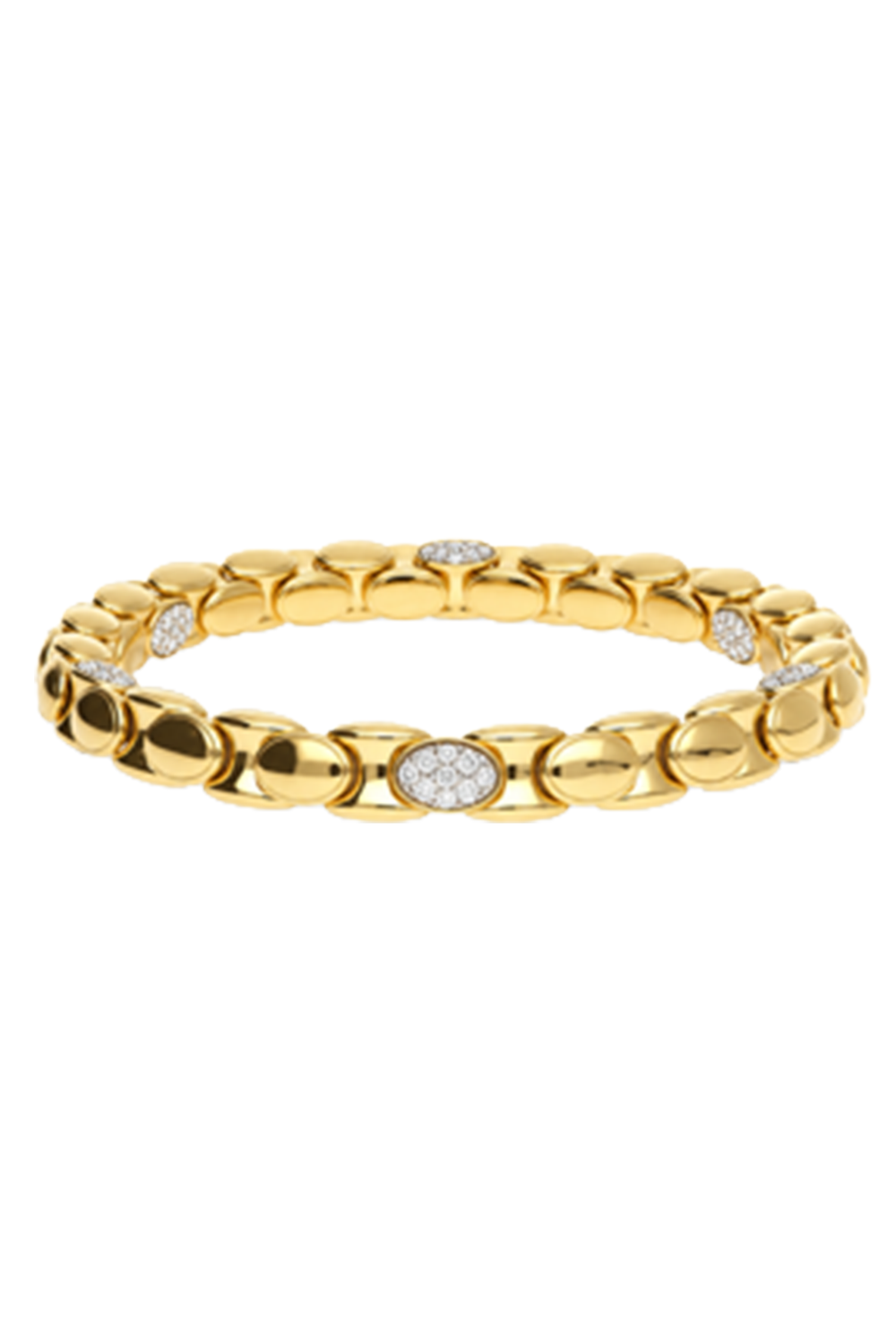 Six Diamond Anaconda Aura Bracelet-YELLOW GOLD-JEWELRYFINE JEWELBRACELET O-ROBERTO DEMEGLIO