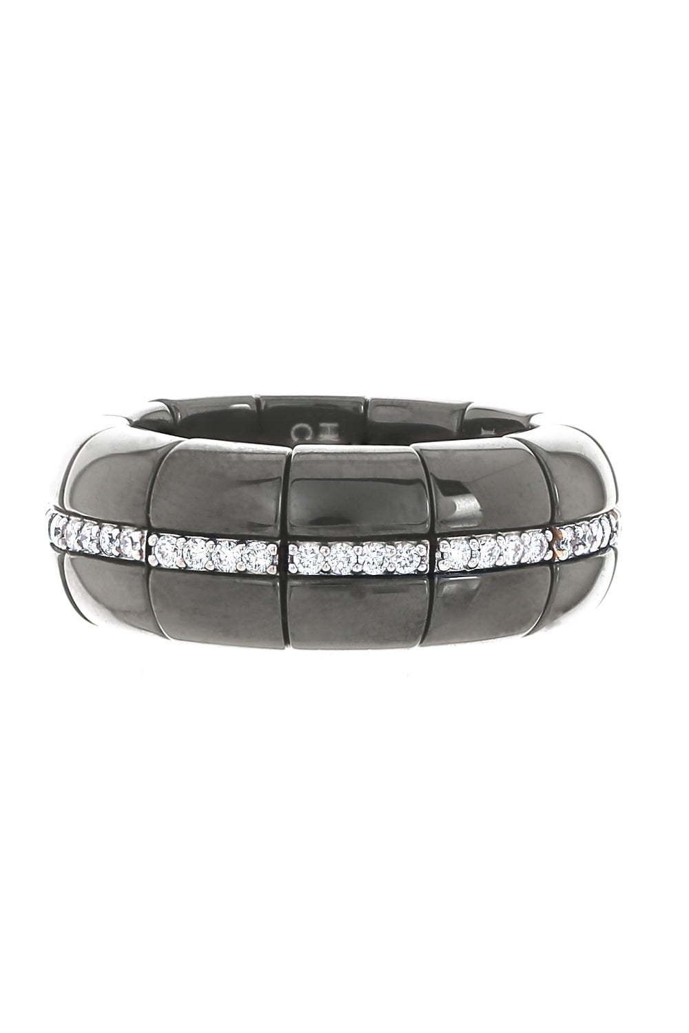 ROBERTO DEMEGLIO-Pura Black Ceramic Ring-WHITE GOLD