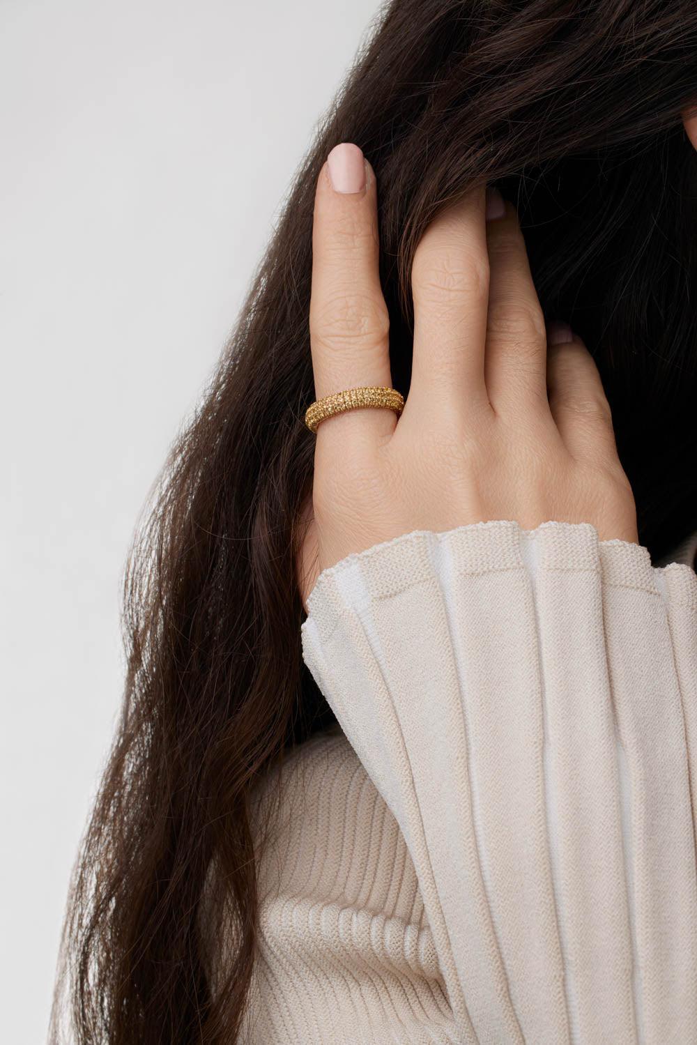 Yellow Sapphire Giotto Ring-YELLOW GOLD-5.75-JEWELRYFINE JEWELRING-ROBERTO DEMEGLIO