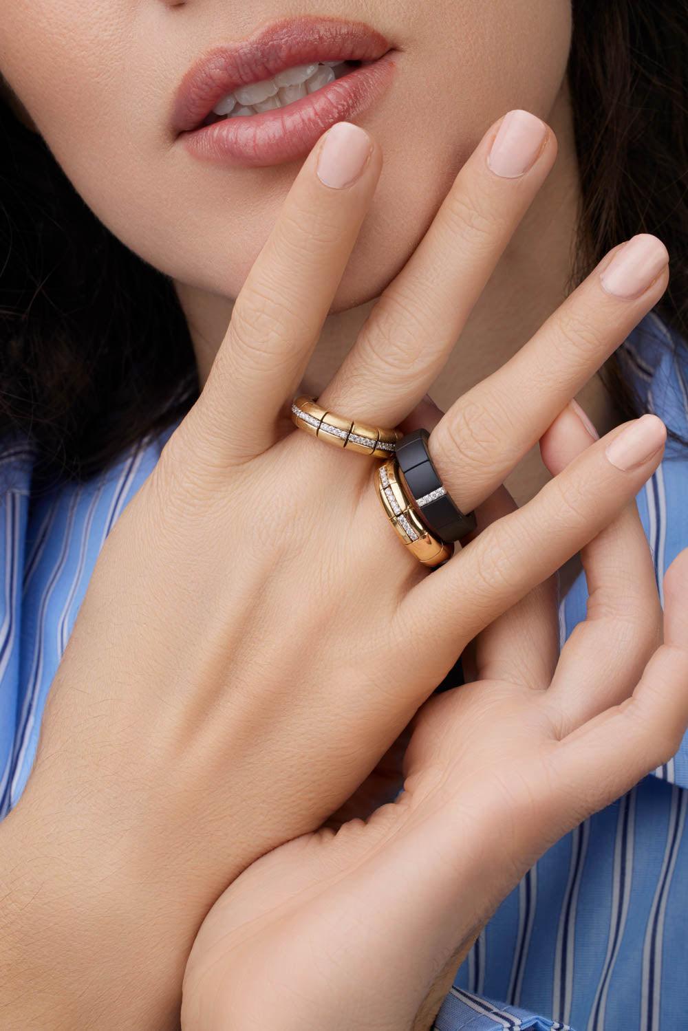 Diamond Eternity Stretch Pura Ring-YELLOW GOLD-6.5-JEWELRYFINE JEWELRING-ROBERTO DEMEGLIO