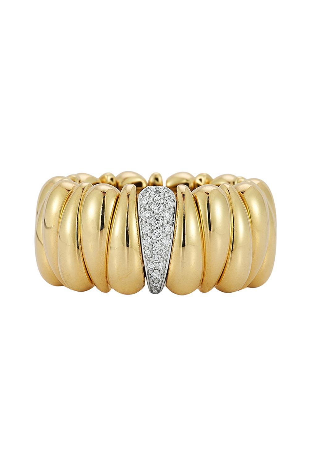 XS One Diamond Artiglio Stretch Ring-YELLOW GOLD-6.75-JEWELRYFINE JEWELRING-ROBERTO DEMEGLIO