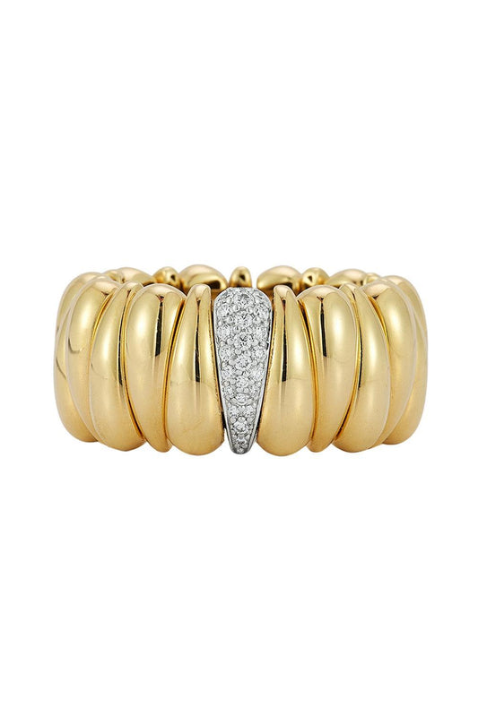 XS One Diamond Artiglio Stretch Ring-YELLOW GOLD-6.75-JEWELRYFINE JEWELRING-ROBERTO DEMEGLIO