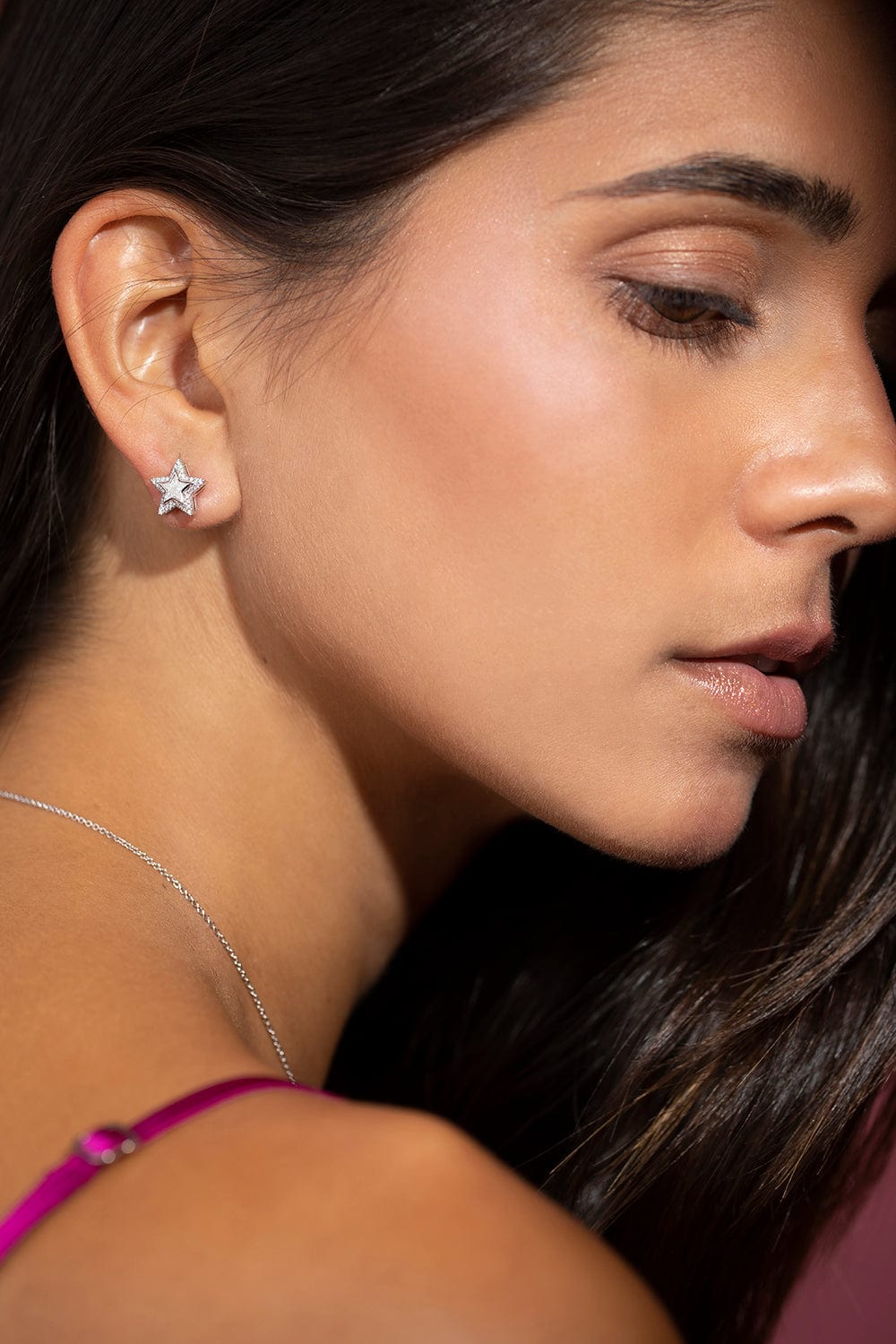 ROBINSON PELHAM-Small Vega Star Earrings-WHITE GOLD