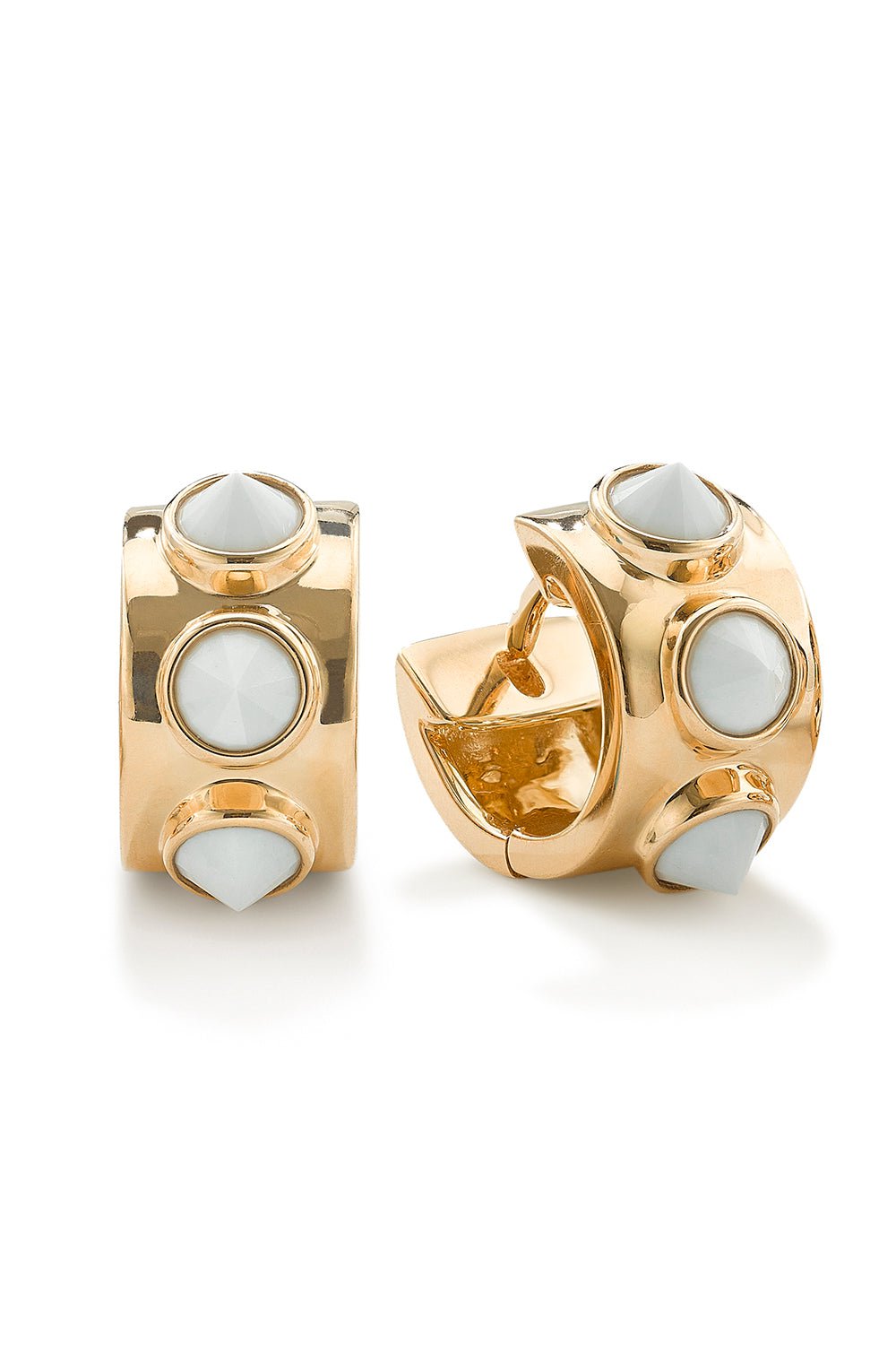 ROBINSON PELHAM-Akida White Onyx Earrings-YELLOW GOLD