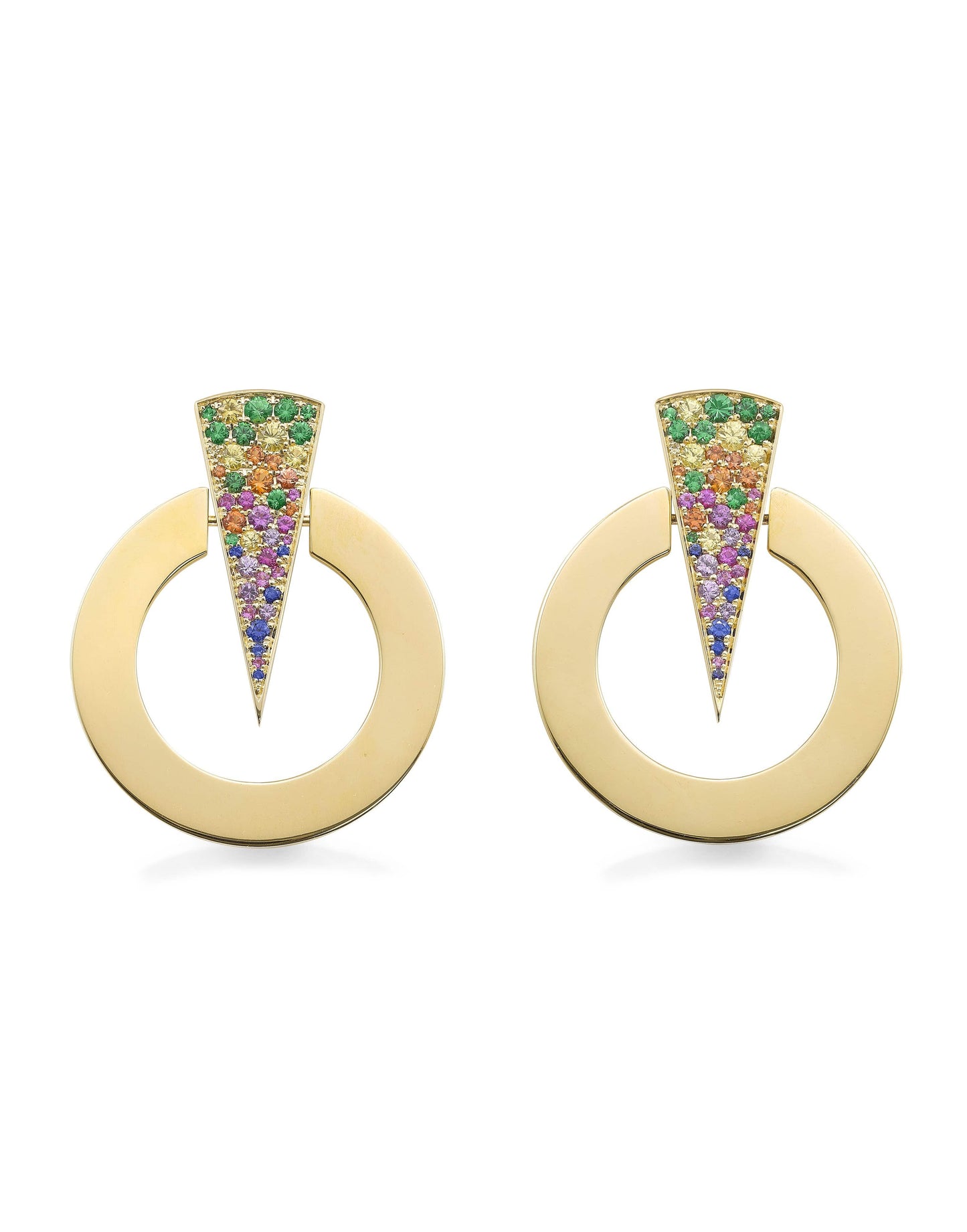 ROBINSON PELHAM-Rainbow Strike Earrings-YELLOW GOLD