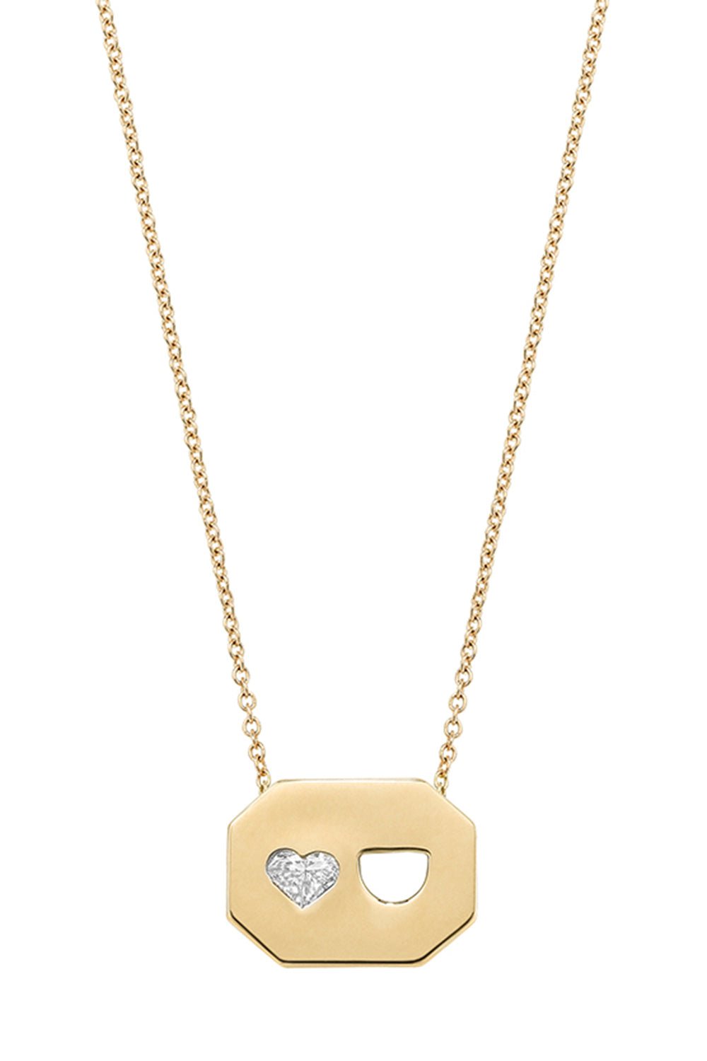 ROBINSON PELHAM-Love U Pendant Necklace-YELLOW GOLD