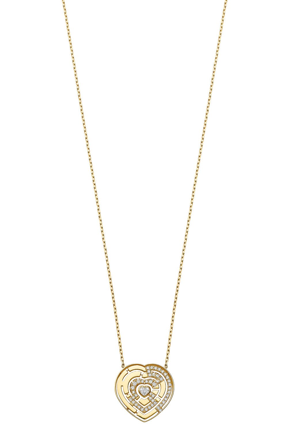 ROBINSON PELHAM-Heart Labyrinth Necklace-YELLOW GOLD