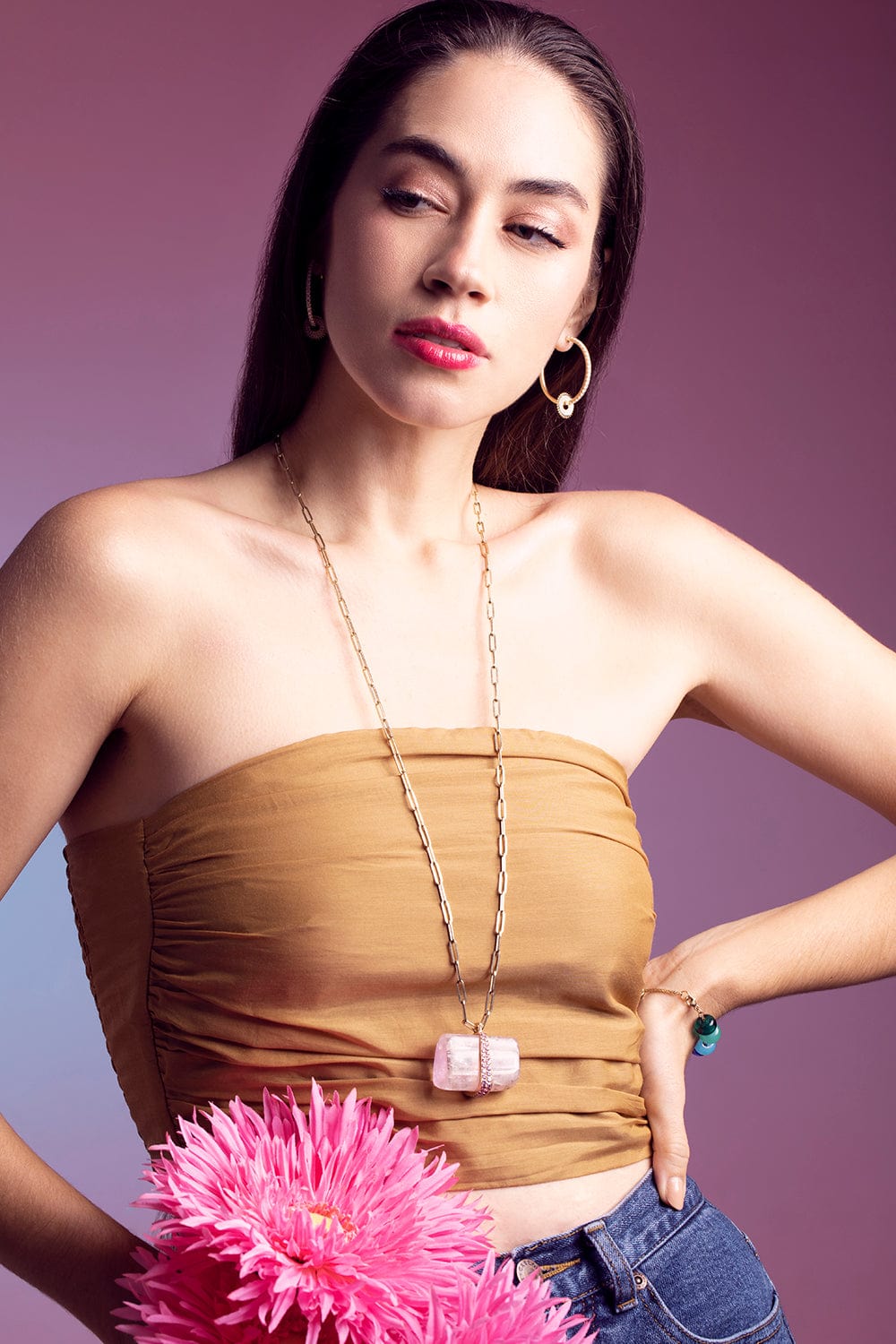 ROBINSON PELHAM-Paperclip Chain Necklace - 32"-YELLOW GOLD