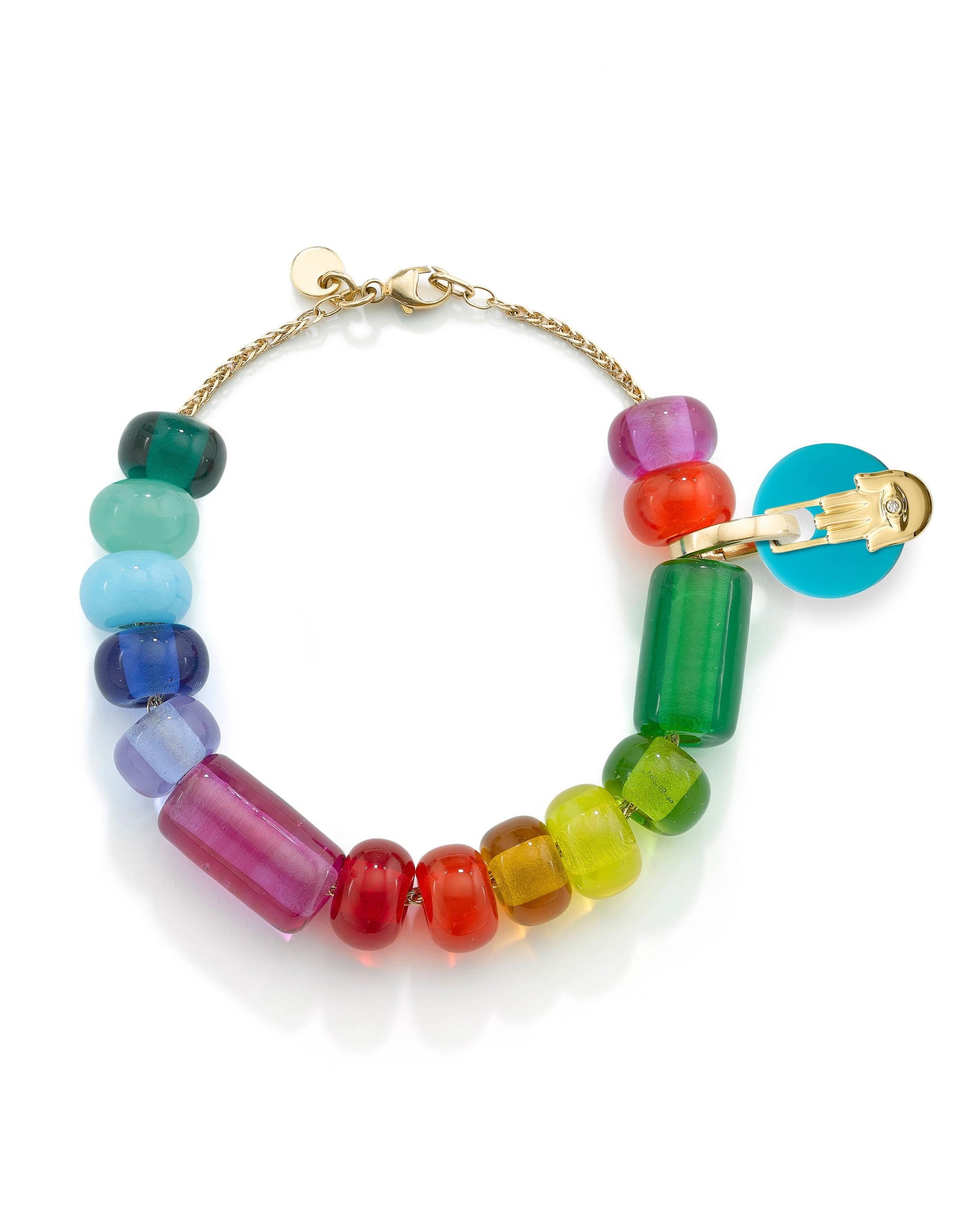 ROBINSON PELHAM-Rainbow Arcadia Bead Bracelet-YELLOW GOLD