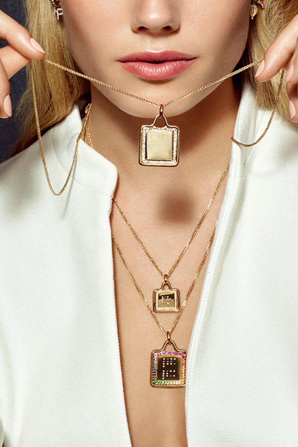 ROBINSON PELHAM-"Love Life" Large Cipher Tag-YELLOW GOLD