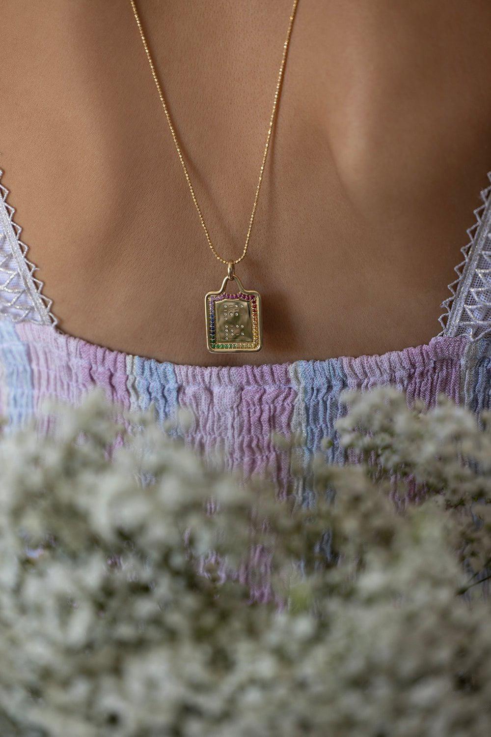 ROBINSON PELHAM-"Love Life" Large Cipher Tag-YELLOW GOLD