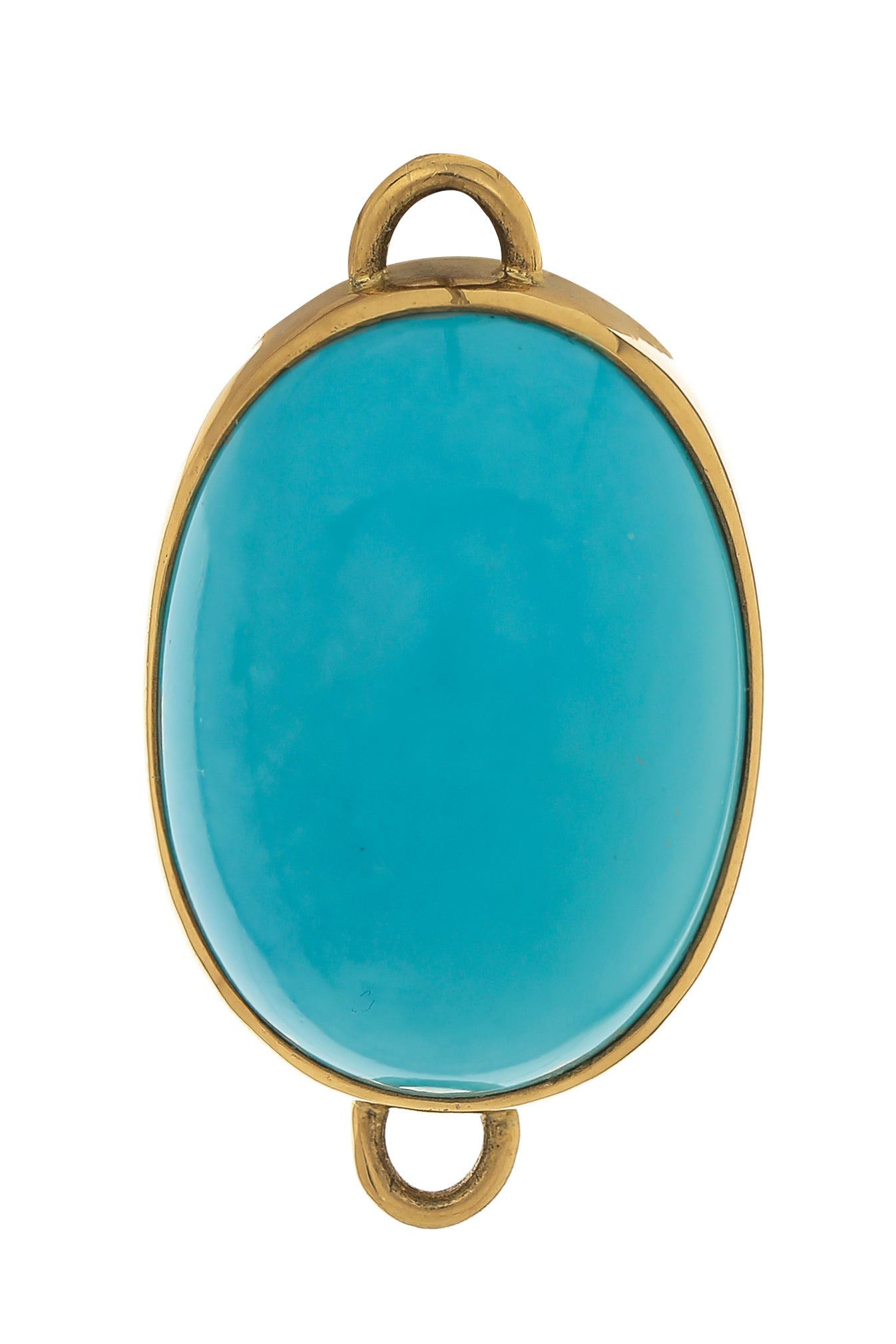 ROBINSON PELHAM-Oval Turquoise Identity Pendant-YELLOW GOLD