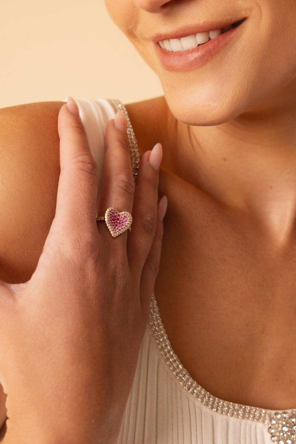 ROBINSON PELHAM-Fortune heart ring-YELLOW GOLD