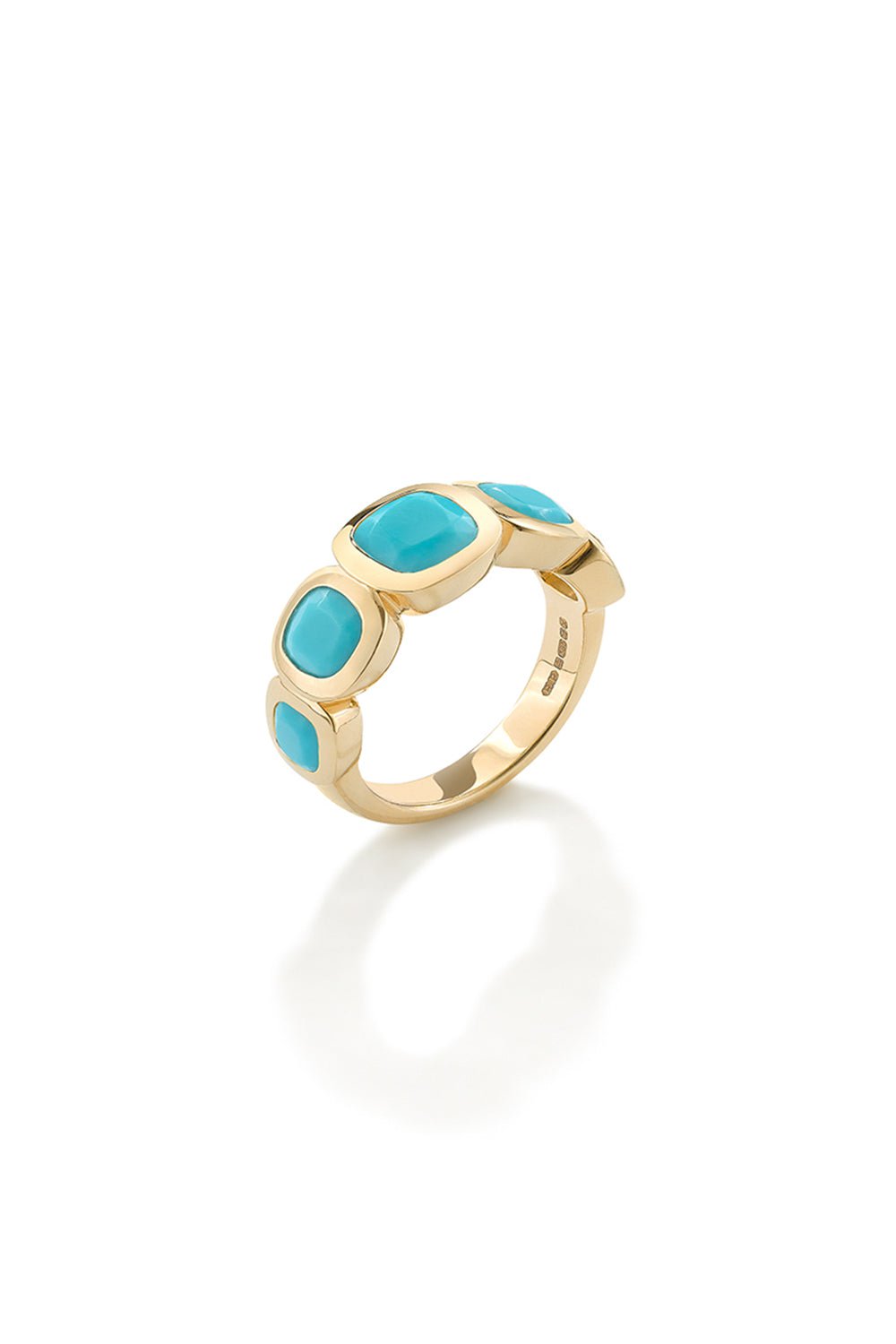 ROBINSON PELHAM-Turquoise Marnie 5 Stone Ring-YELLOW GOLD