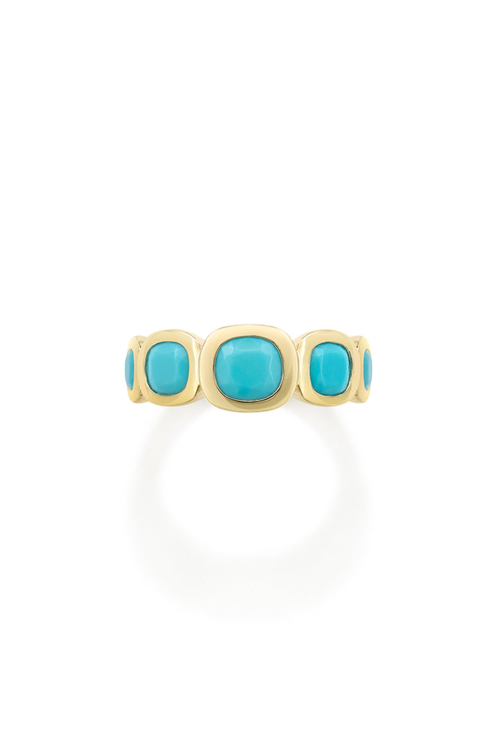 ROBINSON PELHAM-Turquoise Marnie 5 Stone Ring-YELLOW GOLD