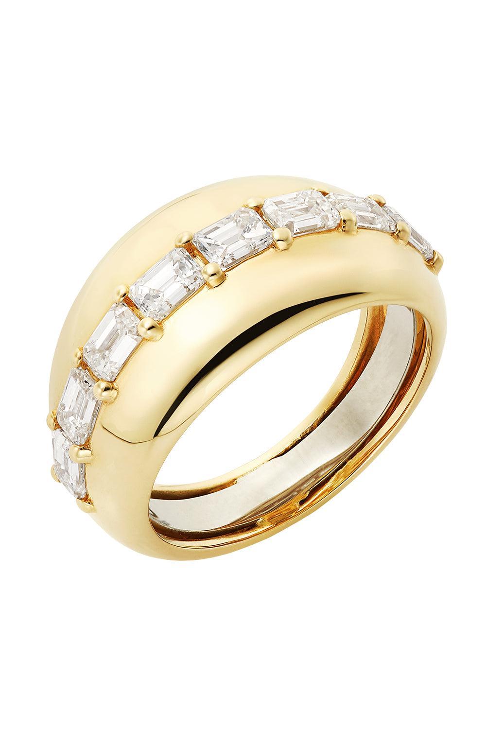 Diamond Baguette Meteor Ring-YELLOW GOLD-7-JEWELRYFINE JEWELRING-ROBINSON PELHAM