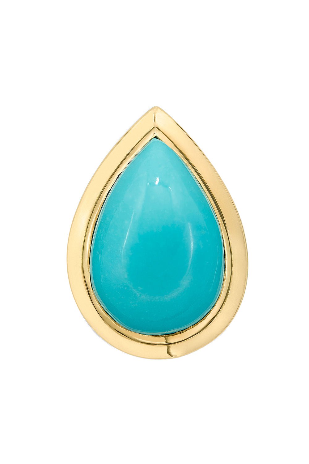 ROBINSON PELHAM-Pearshape Turquoise Ring-YELLOW GOLD