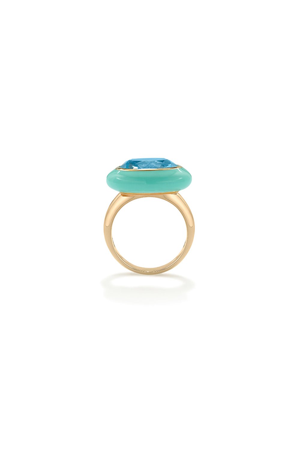 ROBINSON PELHAM-Blue Topaz Arena Ring-YELLOW GOLD