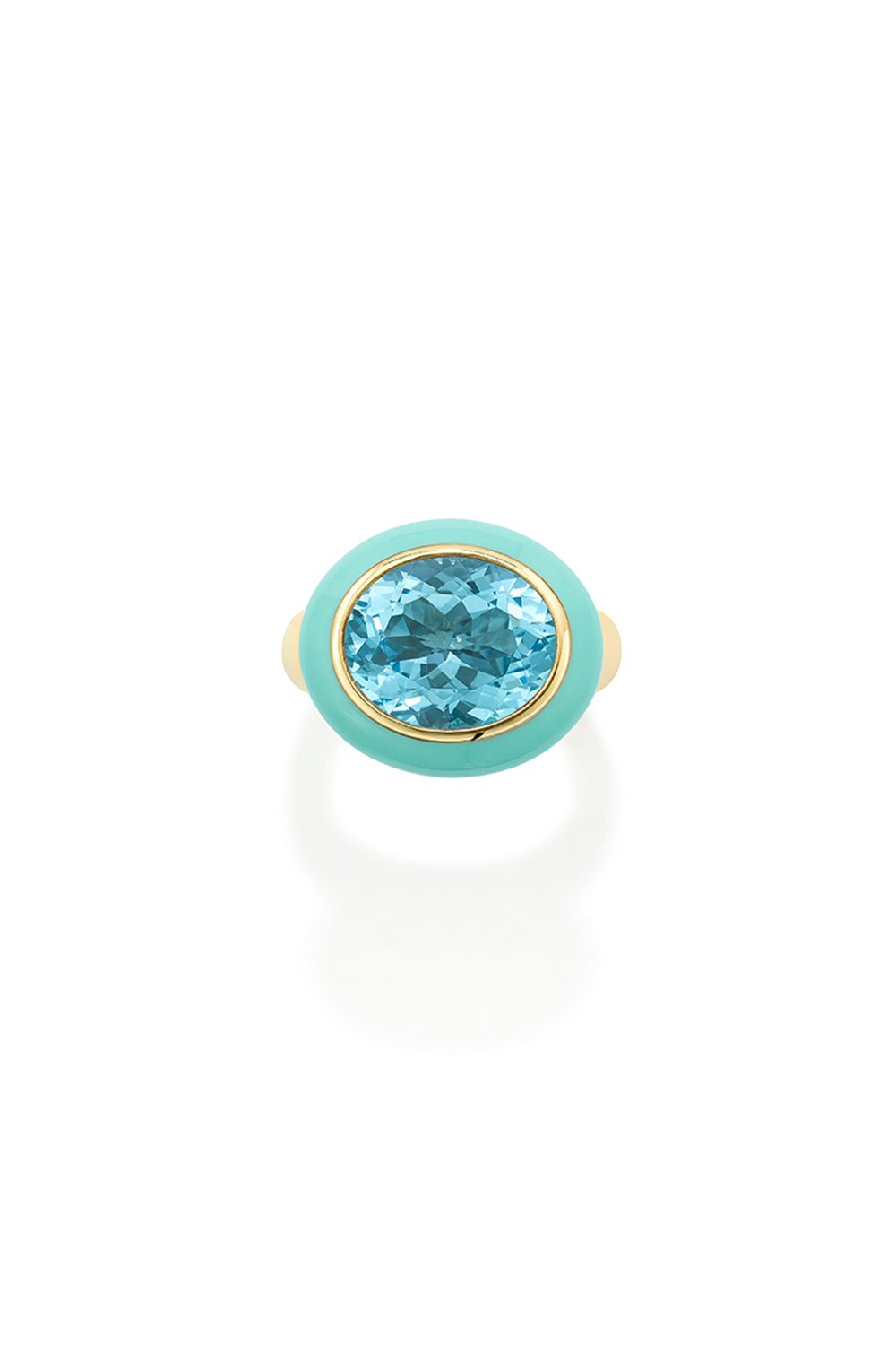 ROBINSON PELHAM-Blue Topaz Arena Ring-YELLOW GOLD