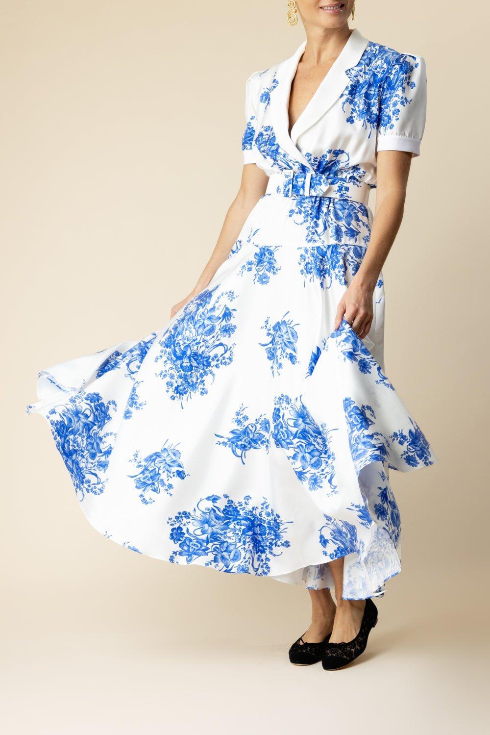 RODARTE-Floral Printed Collar Dress-