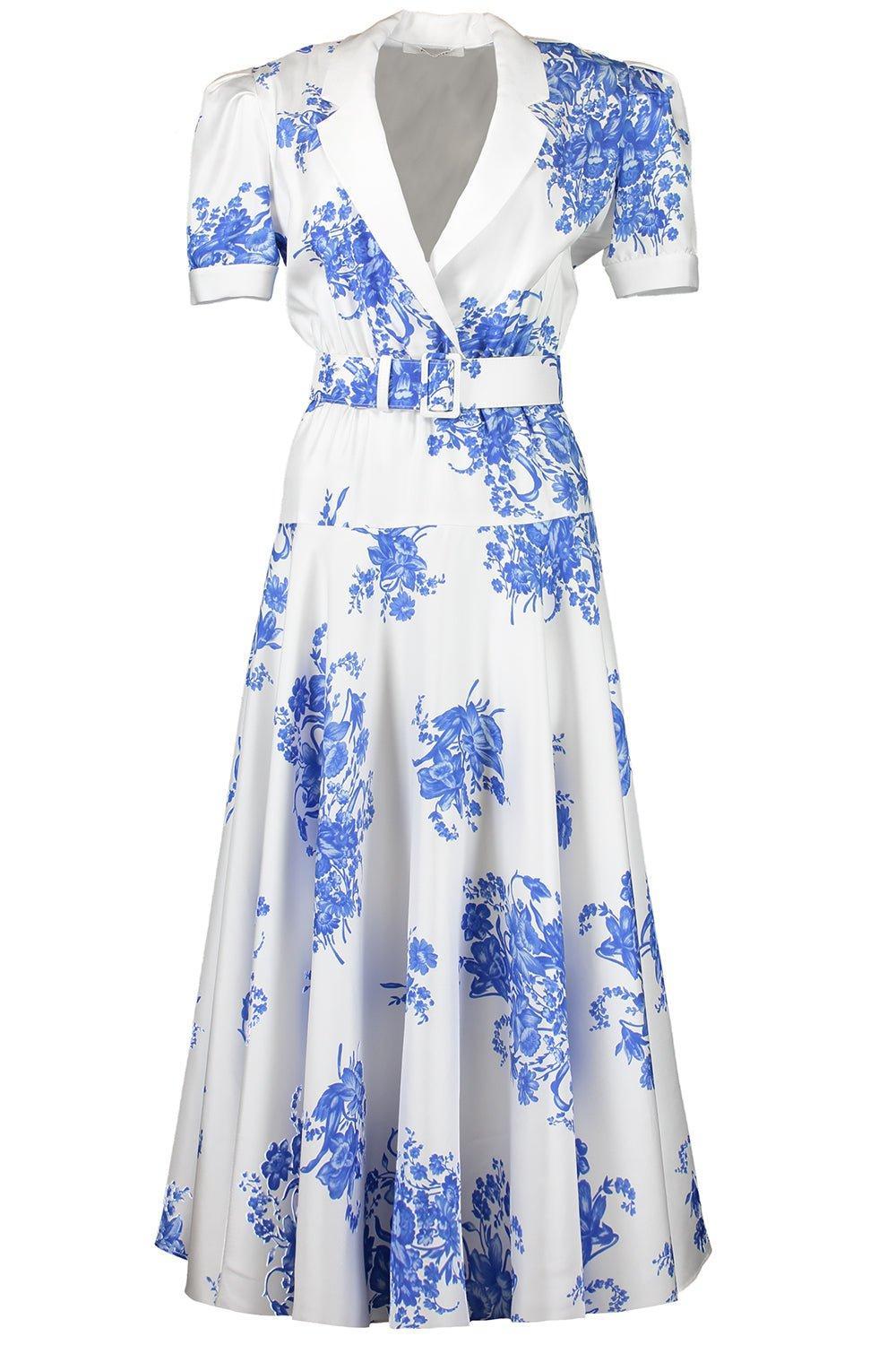 RODARTE-Floral Printed Collar Dress-